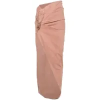 rick owens drkshdw jupe en jean edfu à design asymétrique - rose