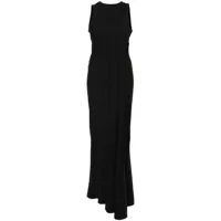 victoria beckham robe longue à design sans manches - noir