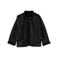 daniela gregis veste en peau lainée à design réversible - noir