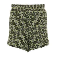 wales bonner geometric-patterned jersey shorts - vert