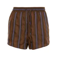 wales bonner life wool shorts - marron