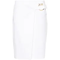 pinko jupe portefeuille à coupe mi-longue - blanc