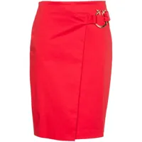 pinko jupe portefeuille eurito à coupe mi-longue - rouge