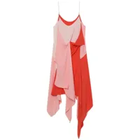 kiko kostadinov robe courte à design asymétrique - rouge