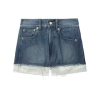 a.p.c. layered denim shorts - bleu