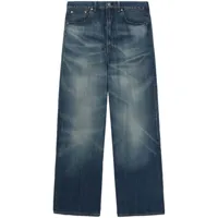 junya watanabe faded-effect selvedge jeans - bleu