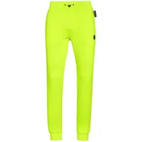 plein sport pantalon de jogging à logo imprimé - vert