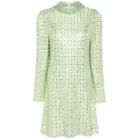 jenny packham robe courte à ornements en cristal - vert