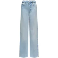 12 storeez jean ample à taille haute - bleu