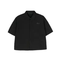 heliot emil chemise à logo appliqué - noir