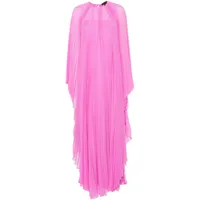 max mara robe longue à design plissé - rose