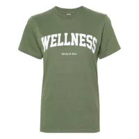 sporty & rich t-shirt wellness ivy en coton - vert