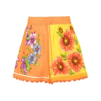 alemais jude linen shorts - orange