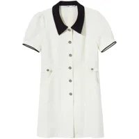 b+ab robe courte à bords contrastants - blanc