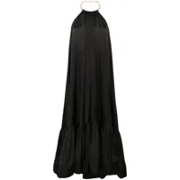 nissa robe longue à dos ouvert - noir