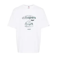 aape by *a bathing ape® milo-print cotton t-shirt - blanc