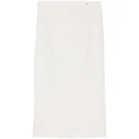 nissa jupe taille-haute en fil bouclé - blanc