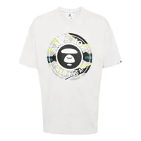 aape by *a bathing ape® logo-print cotton t-shirt - gris