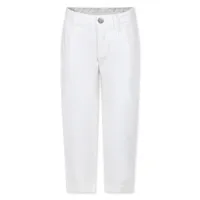 dondup kids pantalon de costume à plis marqués - blanc