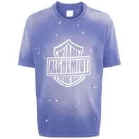 alchemist t-shirt hugh à effet taches de peinture - bleu