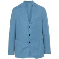 drumohr cotton-blend blazer - bleu