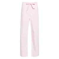 tekla pantalon de pyjama en popeline - rose