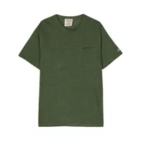 mc2 saint barth logo-embroidered linen t-shirt - vert