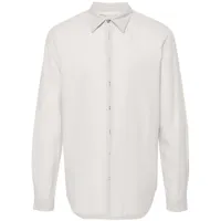 forme d'expression chemise en coton à effet froissé - gris