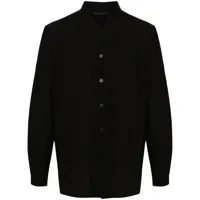 forme d'expression chemise en coton à effet froissé - noir