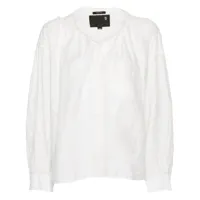 r13 t-shirt en tissu flammé - blanc