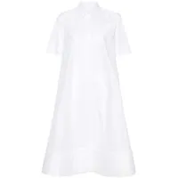 melitta baumeister robe mi-longue évasée en popeline - blanc
