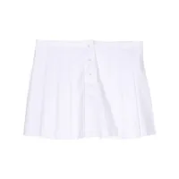 we11done jupe en coton à design plissé - blanc