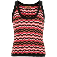 missoni zigzag-woven knitted top - noir