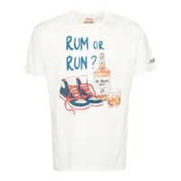 mc2 saint barth rum or run cotton t-shirt - tons neutres