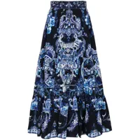 camilla jupe longue à imprimé delft dynasty - bleu