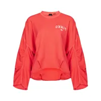 pinko sweat en jersey à logo imprimé - rouge