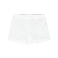 ermanno scervino guipure-lace mini shorts - blanc