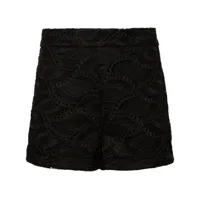 ermanno scervino guipure-lace mini shorts - noir