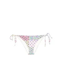 mc2 saint barth virgo floral-print bikini bottoms - rose