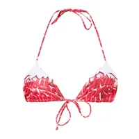 jean paul gaultier diablo bikini top - rouge