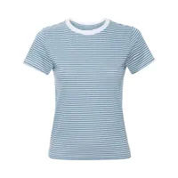 frame t-shirt en coton à rayures - bleu