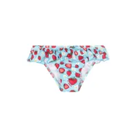 mc2 saint barth kids melly strawberry-print bikini bottoms - bleu