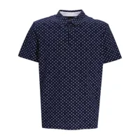 armani exchange chemise en coton à motif géométrique - bleu