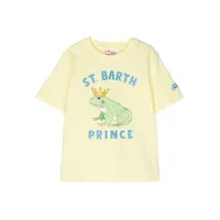 mc2 saint barth kids t-shirt à imprimé sb prince - jaune