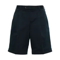 pt torino pleat-detail bermuda shorts - bleu