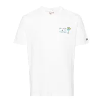 mc2 saint barth x insulti luminosi slogan-embroidered t-shirt - blanc