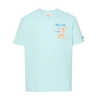 mc2 saint barth drink-embroidered cotton t-shirt - bleu