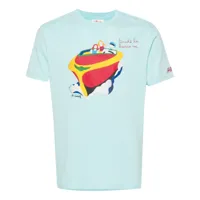mc2 saint barth x marco lodola boat-print t-shirt - bleu