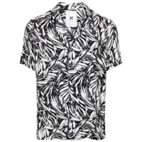 pt torino chemise à imprimé végétal - blanc