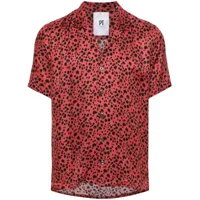 pt torino chemise à imprimé végétal - rouge